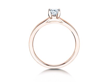 Verlovingsring Princess in 14K roségoud met diamant 0,50ct G/SI