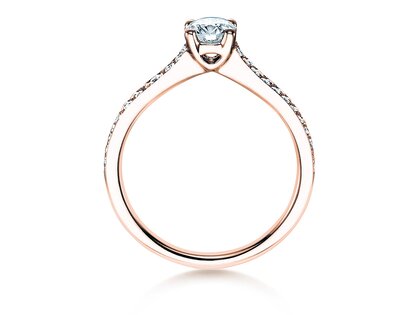 Verlovingsring Claire in 18K roségoud met diamanten 0,70ct G/SI