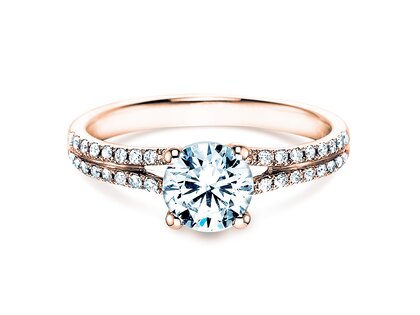 Verlovingsring Dynasty in 18K roségoud met diamanten 1,27ct G/SI