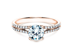 Verlovingsring Dynasty in 18K roségoud met diamanten 1,27ct G/SI