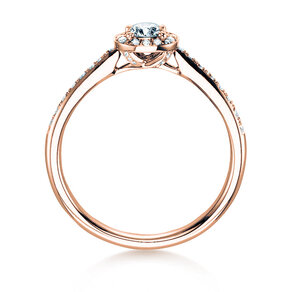 Verlovingsring Halo Petite in 18K roségoud met diamanten 0,50ct G/SI
