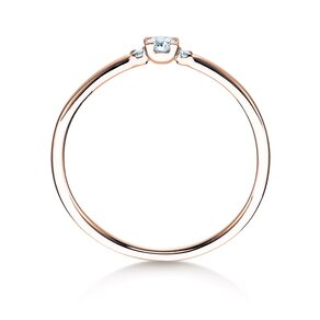 Verlovingsring  in 9K roségoud met diamanten 0,10ct G/SI