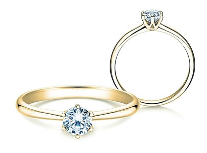 Verlovingsring Spirit in 9K geelgoud met diamant 0,50ct H/SI