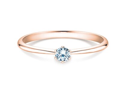 Verlovingsring Spirit in 9K roségoud met diamant 0,15ct H/SI