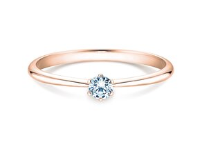 Verlovingsring Spirit in 9K roségoud met diamant 0,15ct H/SI