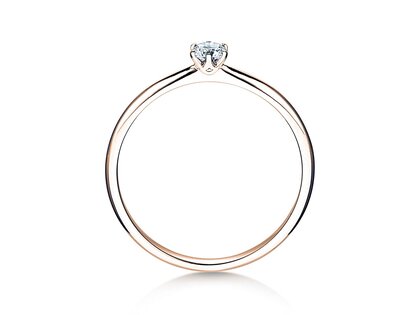 Verlovingsring Spirit in 9K roségoud met diamant 0,15ct H/SI
