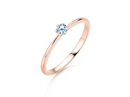 Verlovingsring Spirit in 9K roségoud met diamant 0,15ct H/SI