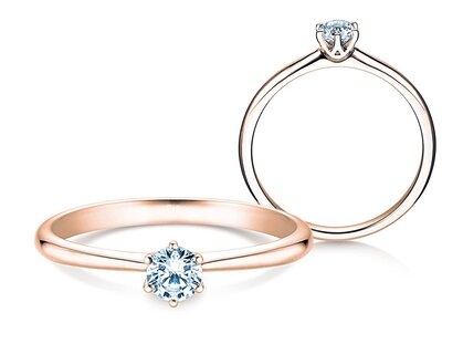 Verlovingsring Spirit in 14K roségoud met diamant 0,25ct G/SI