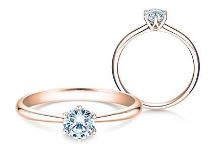 Verlovingsring Spirit in 18K roségoud met diamant 0,40ct G/SI