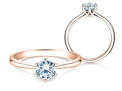 Verlovingsring Spirit in 14K roségoud met diamant 1,00ct H/SI