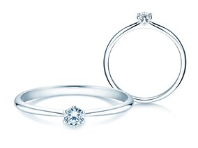 Verlovingsring Spirit in 14K witgoud met diamant 0,15ct G/SI