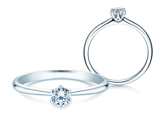 Verlovingsring Spirit in 9K witgoud met diamant 0,25ct H/SI