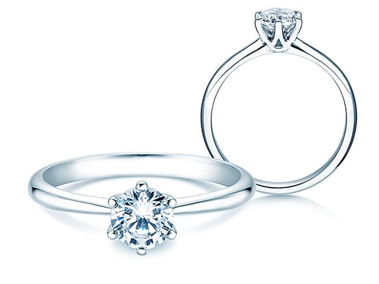 Verlovingsring Spirit in 9K witgoud met diamant 1,00ct H/SI