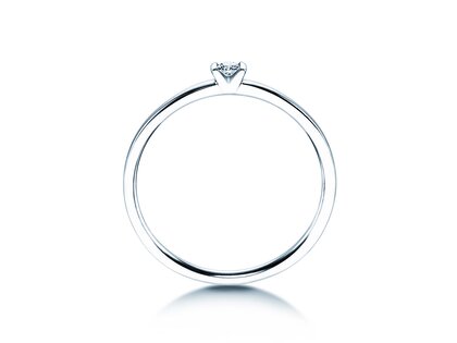 Verlovingsring Love in 14K witgoud met diamant 0,04ct G/SI