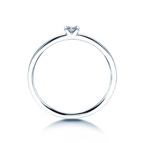 Verlovingsring Love in 14K witgoud met diamant 0,04ct G/SI