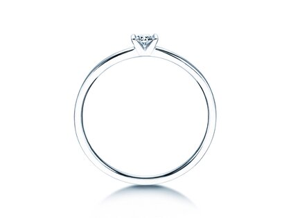 Verlovingsring Love in 14K witgoud met diamant 0,07ct G/SI