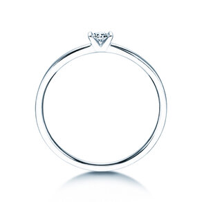 Verlovingsring Love in 14K witgoud met diamant 0,07ct G/SI