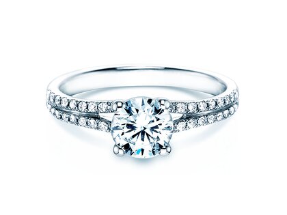 Verlovingsring Dynasty in 18K witgoud met diamanten 1,27ct G/SI