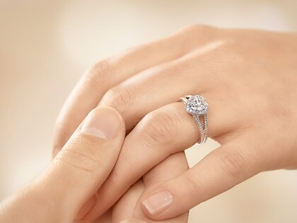 Verlovingsring Flame in 18K witgoud met diamanten 1,54ct G/SI