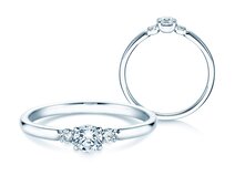 Verlovingsring  in 14K witgoud met diamanten 0,30ct G/SI