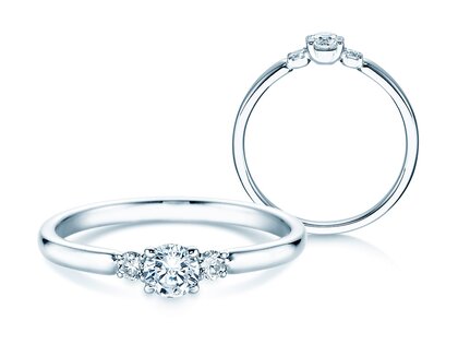 Verlovingsring Vivid Petite Diamond in 14K witgoud met Lab-grown diamanten 0,30ct E/VS
