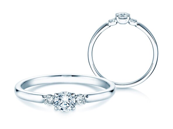 Verlovingsring Vivid Petite Diamond in 14K witgoud met Lab-grown diamanten 0,30ct E/VS