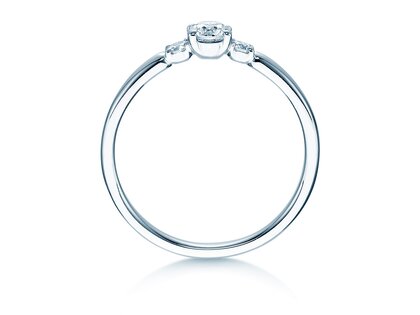 Verlovingsring Vivid Petite Diamond in 14K witgoud met Lab-grown diamanten 0,30ct E/VS
