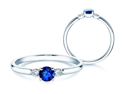 Verlovingsring Vivid Petite in witgoud