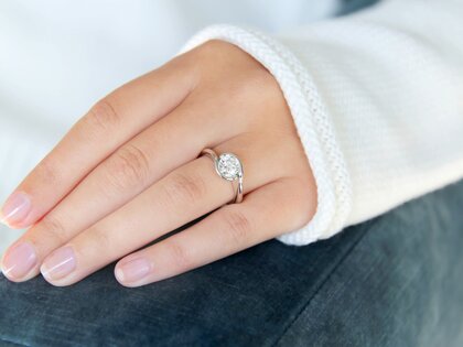 Verlovingsring Touch in 9K witgoud met Lab-grown diamant 1,00ct E/VS