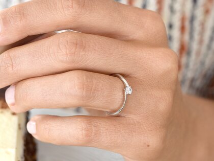 Verlovingsring Devotion in 9K witgoud met Lab-grown diamant 0,25ct E/VS