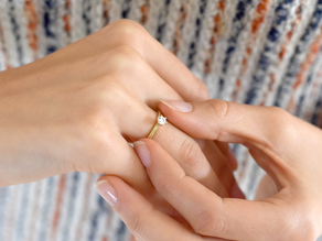 Verlovingsring Classic 6 in 18K geelgoud met Lab-grown diamant 0,25ct D/IF