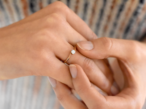 Verlovingsring Devotion in 14K roségoud met Lab-grown diamant 0,25ct E/VS