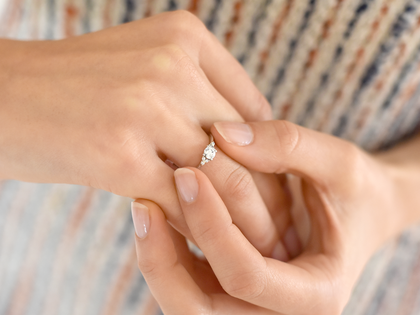 Verlovingsring Vivid Diamond in 14K witgoud met Lab-grown diamanten 0,31ct E/VS