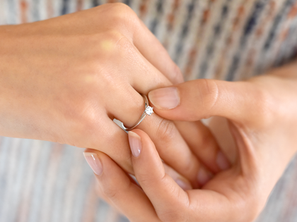 Verlovingsring Heaven 6 in 9K witgoud met Lab-grown diamant 0,25ct E/VS