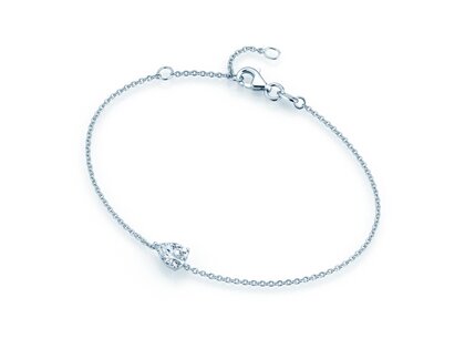Armband Diamond Drop in 18K witgoud met 1 diamant 0,25ct G/SI, 18cm