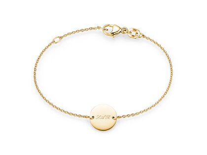 Armband Leo Petite in 9K geelgoud, 13cm