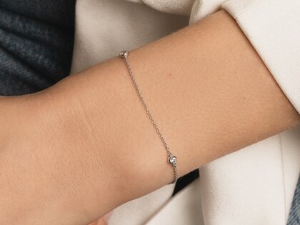 Armband Leon in 14K roségoud met 3 diamanten 0,09ct