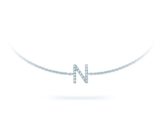 Armband Mia I in 14K witgoud met diamanten 0,05ct G/SI, 17cm