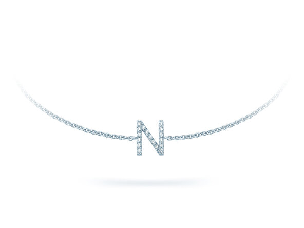 Armband Mia I in 14K witgoud met diamanten 0,05ct G/SI, 17cm