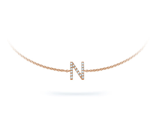Armband Mia I in 14K roségoud met diamanten 0,05ct G/SI, 17cm
