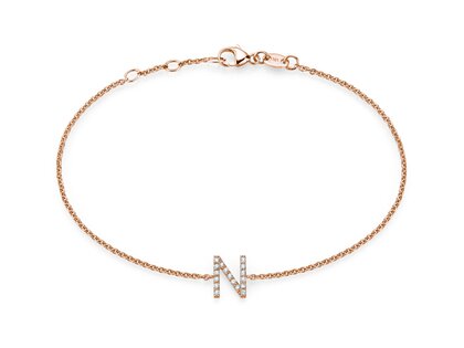 Armband Mia I in 14K roségoud met diamanten 0,05ct G/SI, 17cm