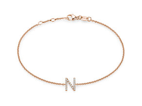 Armband Mia I in 14K roségoud met diamanten 0,05ct G/SI, 17cm