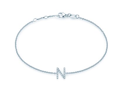 Armband Mia I in 14K witgoud met diamanten 0,05ct G/SI, 17cm