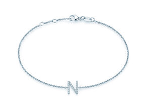 Armband Mia I in 14K witgoud met diamanten 0,05ct G/SI, 17cm