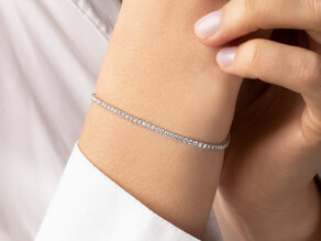 Tennisarmband Modern in 18K witgoud met 75 natuurlijke diamanten 2,02ct G/SI, 17cm