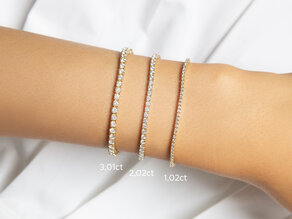 Tennisarmband Modern in 18K geelgoud met 75 natuurlijke diamanten 2,02ct G/SI, 17cm