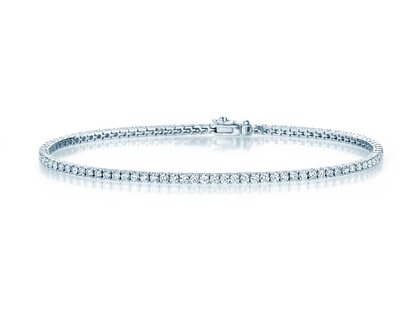 Tennisarmband Modern in 18K witgoud met 75 natuurlijke diamanten 2,02ct G/SI, 17cm