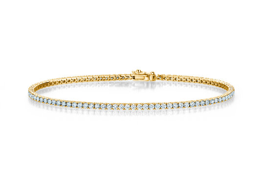 Tennisarmband Modern in 18K geelgoud met 75 natuurlijke diamanten 2,02ct G/SI, 17cm