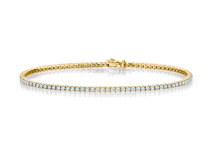 Tennisarmband Modern in 18K geelgoud met 75 natuurlijke diamanten 2,02ct G/SI, 17cm