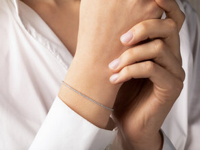 Tennisarmband Modern in 18K witgoud met 98 natuurlijke diamanten 1,02ct G/SI, 17cm